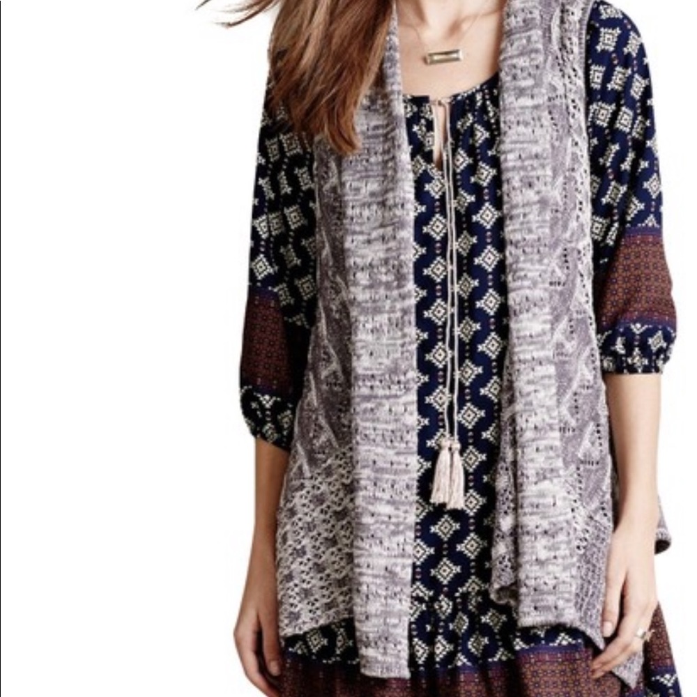 Anthropologie Moth Grey Vest